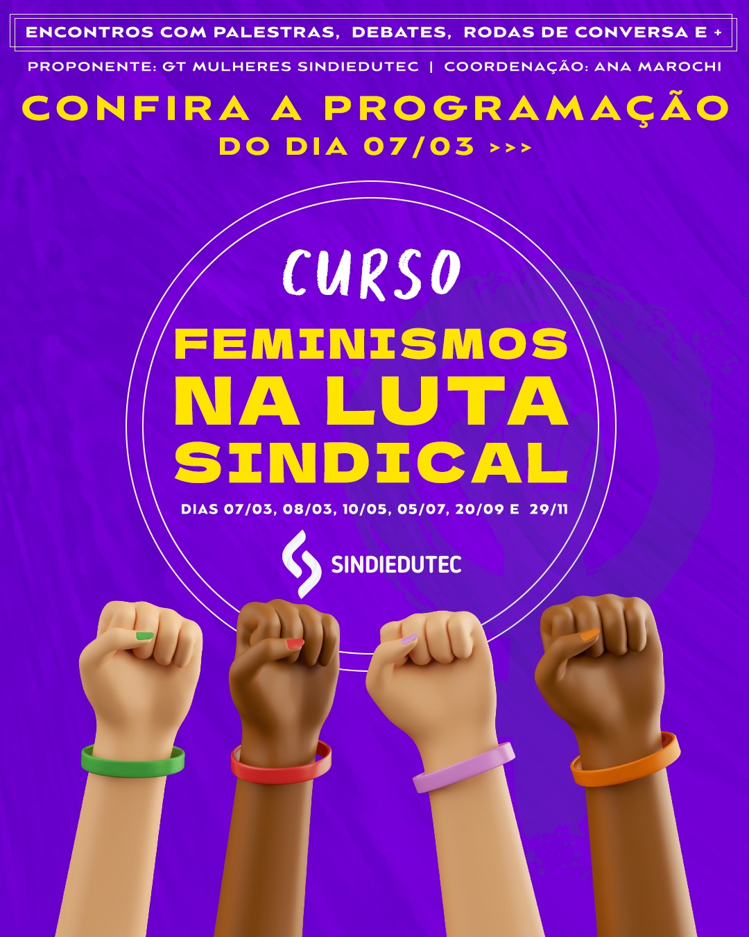 Feminismo, sindicalismo e etarismo: confira a programação do primeiro dia do curso “Feminismos na Luta Sindical”